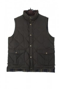 BARBOUR - waxed cotton padding vest