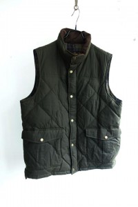 BARBOUR waxed cotton padding vest