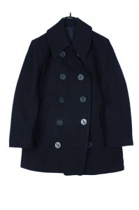 RALPH LAUREN - navy wool pea coat