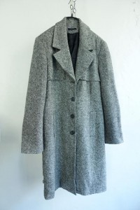 blu sand - tweed wool coat