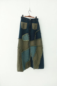 90&#039;s patchwork denim skirt (24)