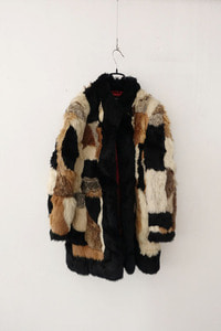 OPERA - patchwork fur coat