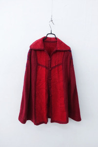 vintage women&#039;s leather cape coat