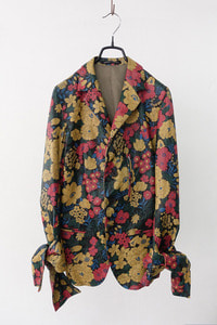 Y&#039;s YOHJI YAMAMOTO - floral leather jacket