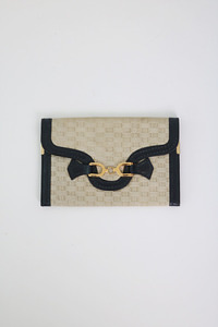 rattan &amp; leather wallet