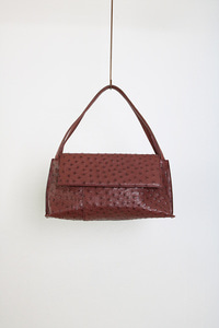 real ostrich leather bag