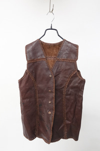 80&#039;s leather vest