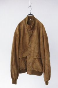 italy made men&#039;s suede blouson brown