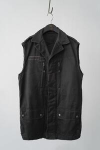 vintage france military field jacket - remake vest