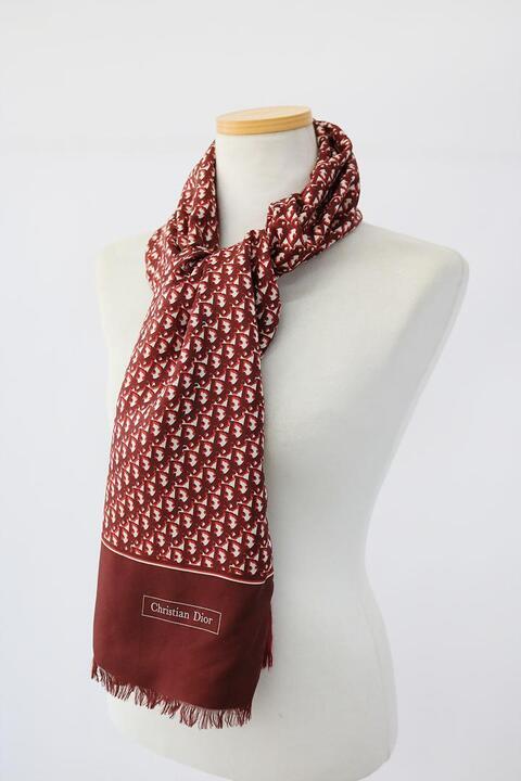 CHRISTIAN DIOR - wool &amp; silk scarf