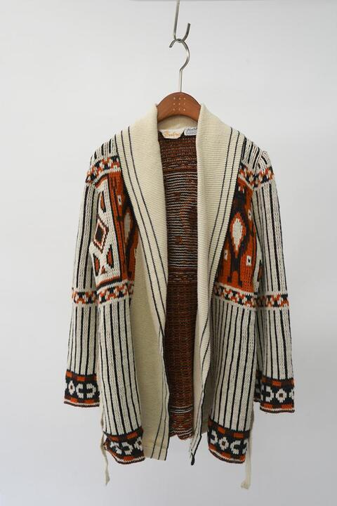 70&#039;s SABRA made in u.s.a - pure orlon acrylic knit jacket