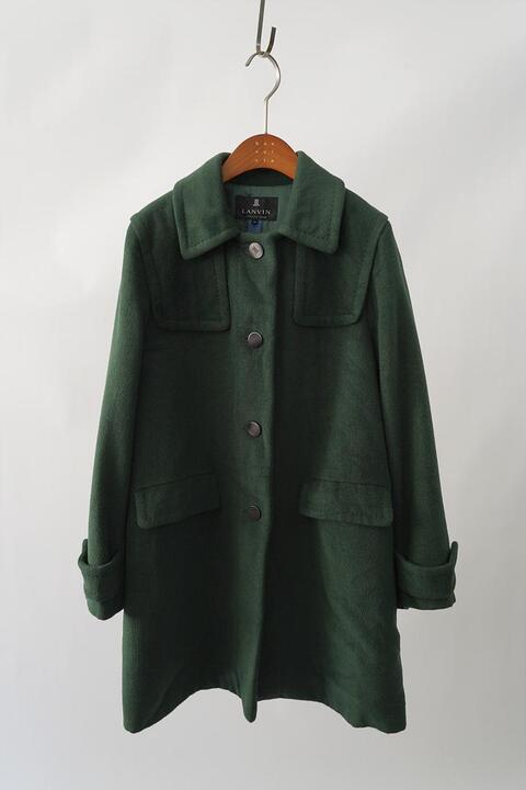 LANVIN COLLECTION - silk blended melton wool coat