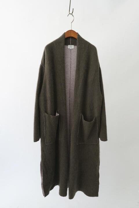 LANVIN EN BLEU - racoon wool blended knit coat