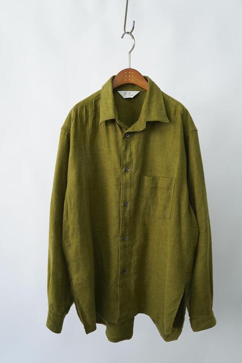ANCELLM - oversize suede linen shirt