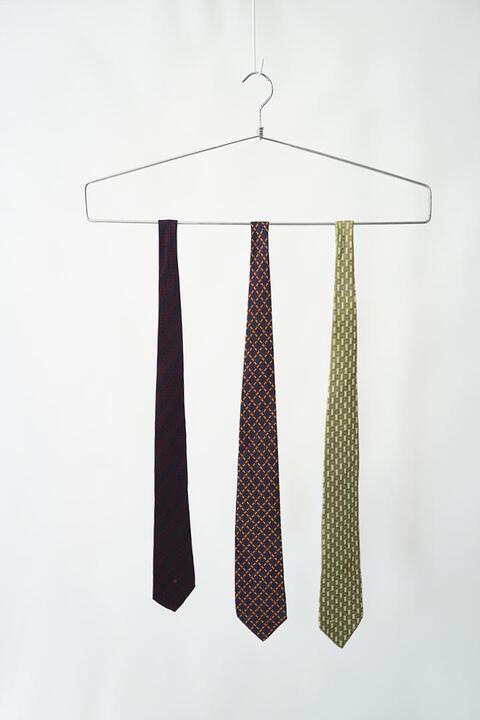 GUCCI , CELINE , VALENTINO - vintage silk tie set