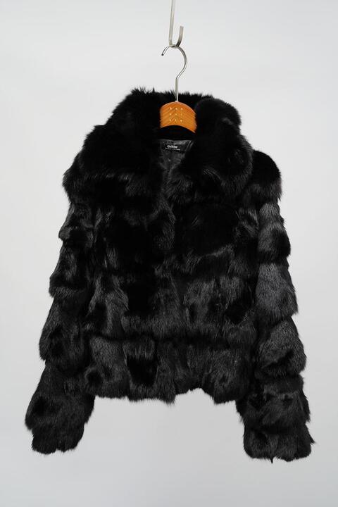 EPOLENE - blue fox fur jacket