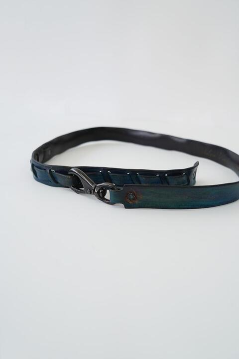 ANTIQUE WOOD - hand made leather belt