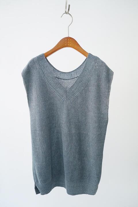 YANUK - linen blended knit vest