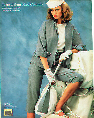 PUBLICITE ADVERTISING 065 1978 HENRI-LUC CHAPUIS mode pret à porter d'été -  EUR 3,00 | PicClick FR