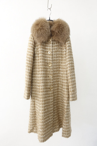 HARRODS - mohair tweed coat