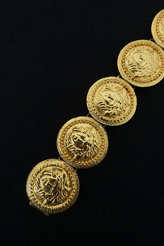 90&#039;s GIANNI VERSACE made in italy - medusa medalion bracelet