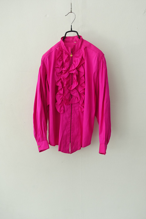 80&#039;s europe vintage silk &amp; cotton shirt