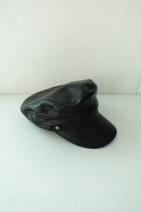 vintage leather cap