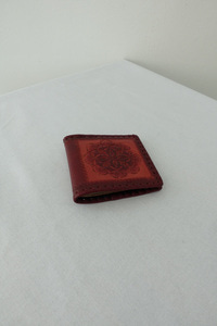 hand carving leather wallet