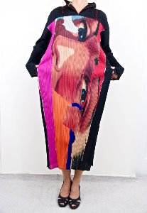 PLEATS PLEASE by ISSEY MIYAKE - pleated face dress