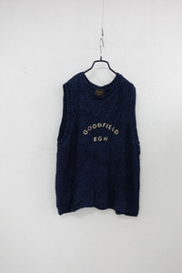 GLADHAND - indigo cotton knit vest