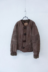 HAI BY ISSEY MIYAKE - mouton patchwork jacket