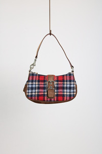 COACH - tweed &amp; suede mini shoulder bag