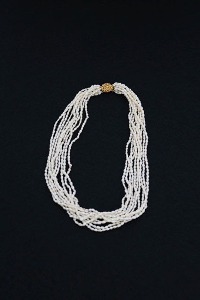 pearl &amp; silver necklace