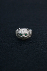 cats 925 silver ring