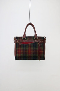 SAMANTHA KING&#039;S - harris tweed &amp; leather tote bag