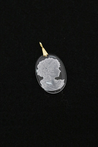 silver &amp; glass pendant
