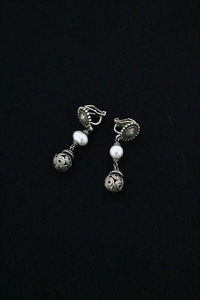 925 silver &amp; pearl ear clip