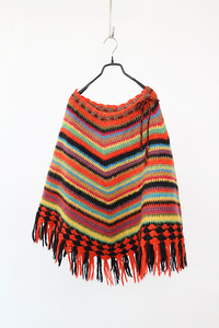 ethnic knit poncho