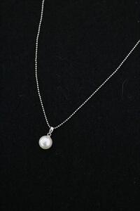 vintage 925 silver &amp; pearl necklace