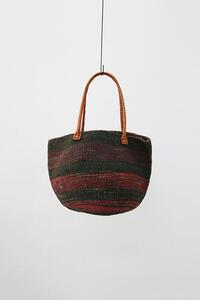 natural weaving &amp; leather bag