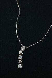 925 silver necklace heart heart