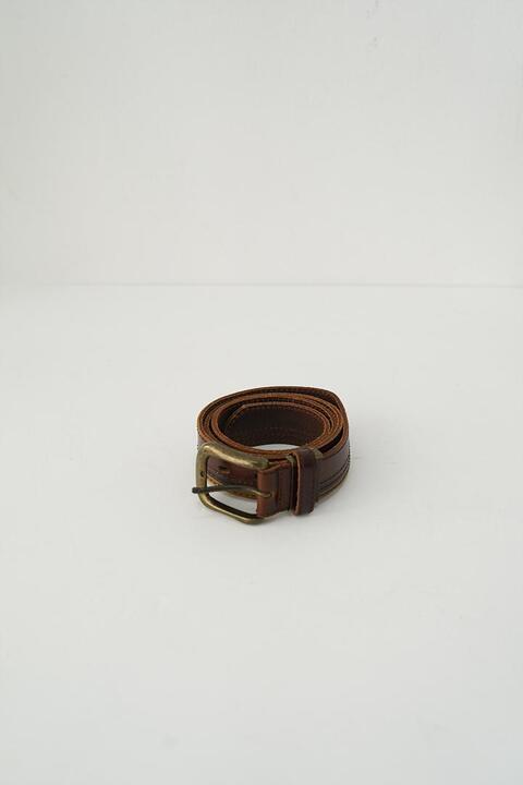 vintage brass &amp; leather belt
