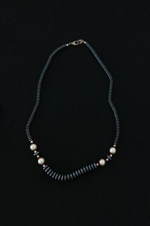 eco pearl &amp; beads necklace