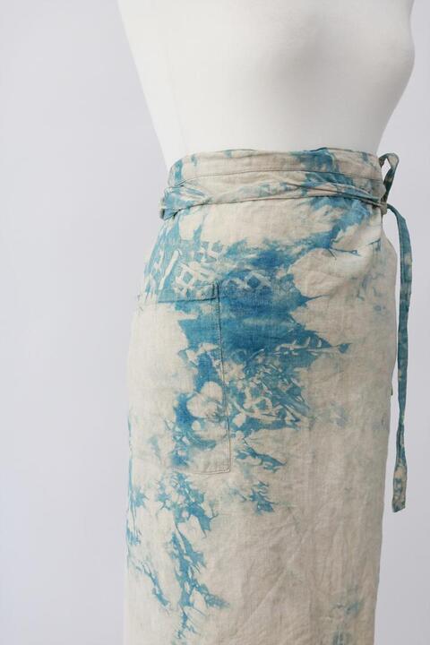 hand made japan indigo cotton apron