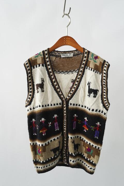 INCA PERU made in peru - pure alpaca wool knit vest