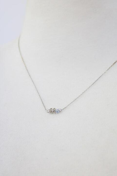925 silver &amp; eco diamond necklace