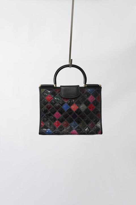 vintage patchwork leather bag