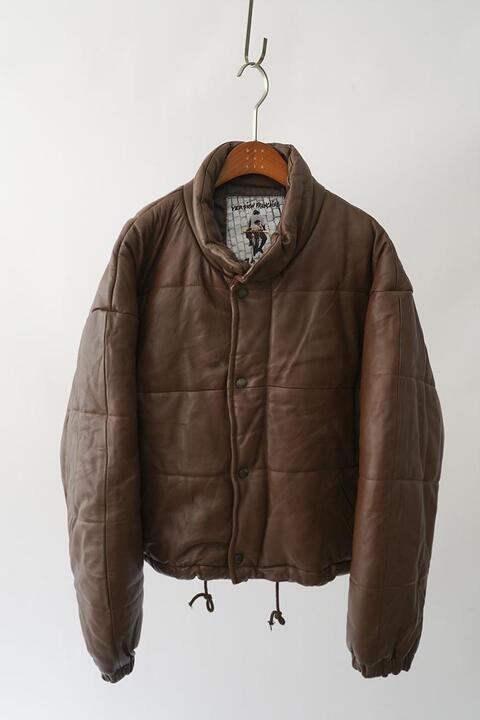 VERSION FRANCAISE made in france - leather padding parka