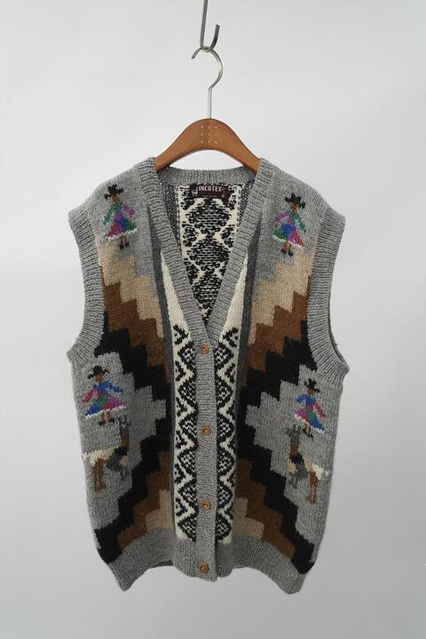 INCATEX hande made in peru - pure alpaca wool knit vest