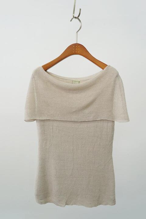 SYBILLA - linen blended knit top